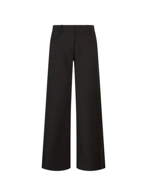 'S Max Mara wide-leg twill-weave trousers Black 2629136031600