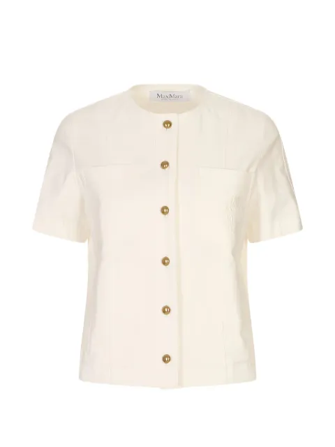 Max Mara stretch cotton canvas jacket - white Neutrals 2621046071600