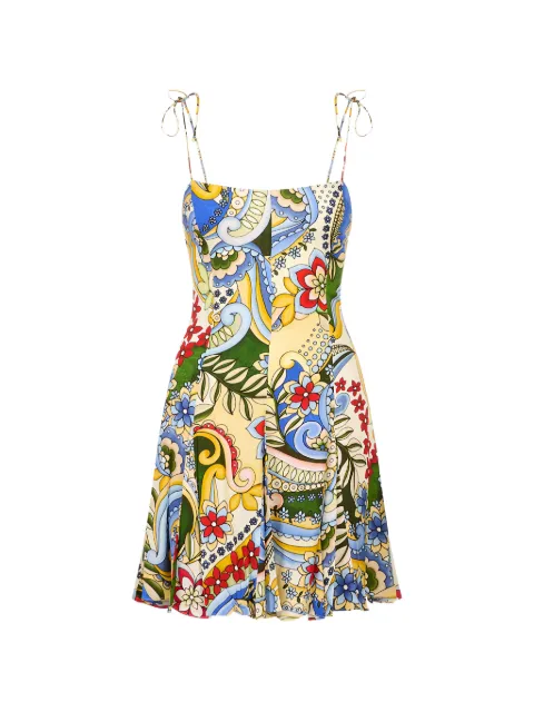 alice + olivia Jeanette tie-strap mini dress Yellow CC605P56509