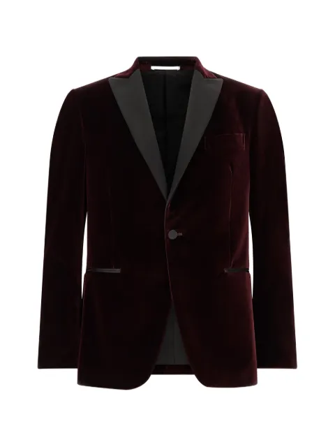 Pal Zileri velvet single-breasted blazer Red 9DJ2705S2UG36070