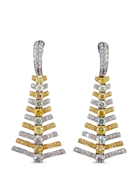 HYT Jewelry diamond drop earrings Silver E515HR