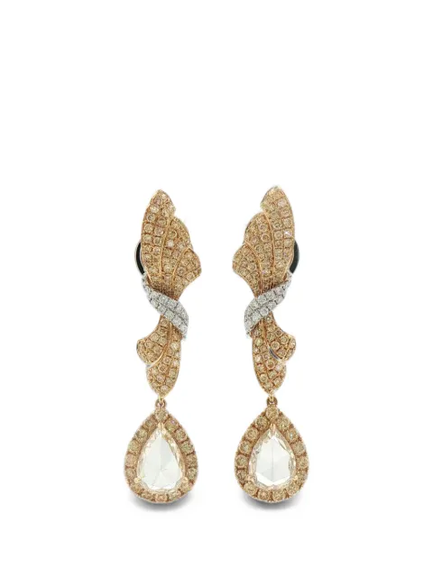 HYT Jewelry diamond drop earrings Gold E487HR
