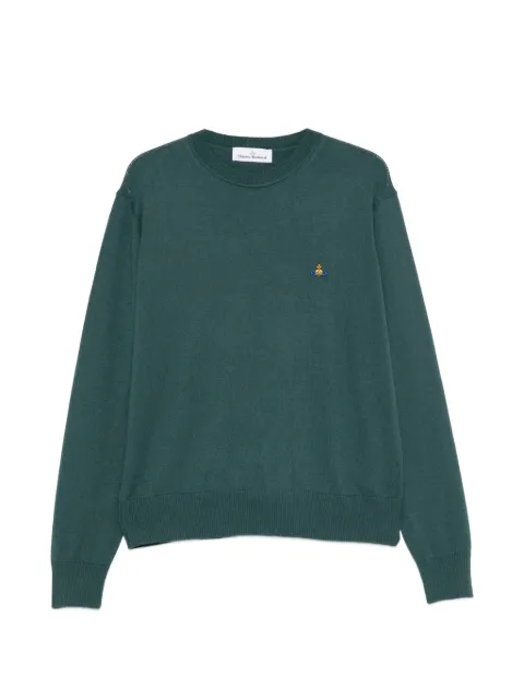 Vivienne Westwood Alex Orb-embroidered sweater Green 27010012Y001V