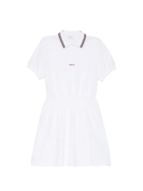 Versace logo-embroidered dress White 10259641A18688