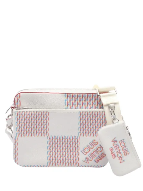 Louis Vuitton Pre-Owned 2022 Damier Spray Trio Messenger Bag crossbody bag White HJ74ECOHDXF3JJLC