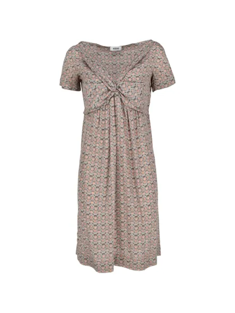 Moschino Pre-Owned geometric-print twist-detail mini dress Pink MR29032526
