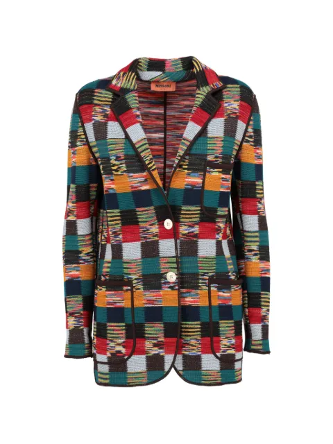 M Missoni Vintage check-pattern button-up cardigan Green CVB264812