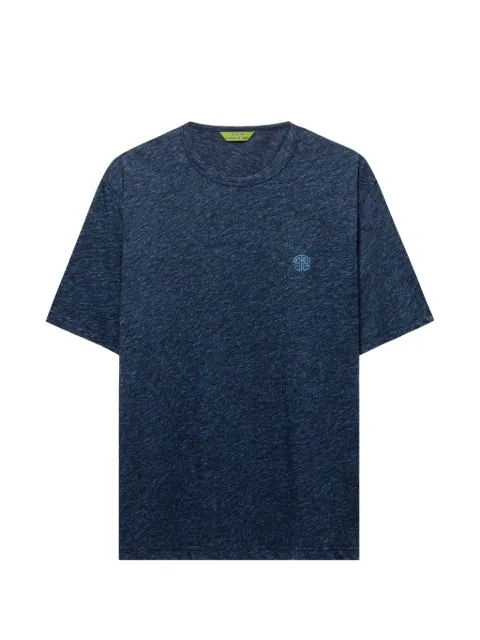 Shanghai Tang Shou logo-embroidered T-shirt Blue B3MRI139ID