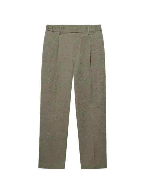 Shanghai Tang seersucker tailored trousers Green B2MRP131LK