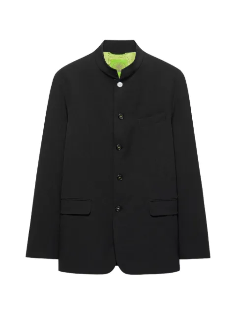 Shanghai Tang mandarin-collar single-breasted jacket Black B2MRJ257AN