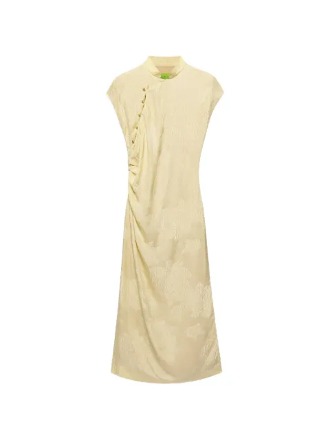 Shanghai Tang patterned-jacquard Qipao dress Neutrals B2WRD118CD