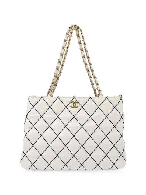 CHANEL Pre-Owned 2000 Wild Stitch tote bag White 179184