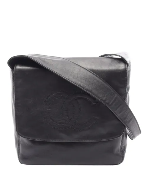 CHANEL Pre-Owned 1997-1999 CC Lambskin crossbody bag Black ZM3JWLCALIKZZFFN