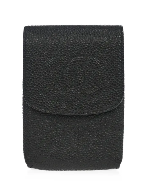 CHANEL Pre-Owned 1998 Caviar Leather cigarette case Black 168096