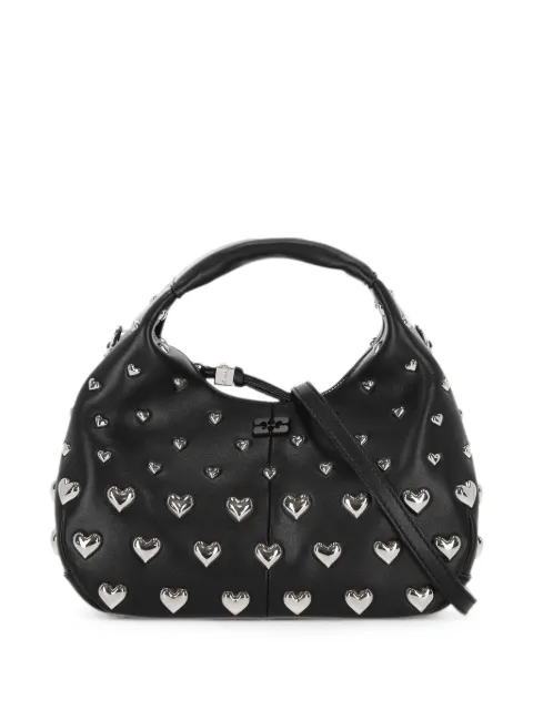 GANNI heart-stud tote bag Black C1040015