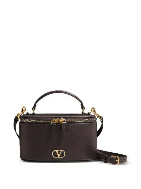 Valentino Garavani VLogo Signature mini vanity bag in grainy calfskin Brown WP0AX8SNP
