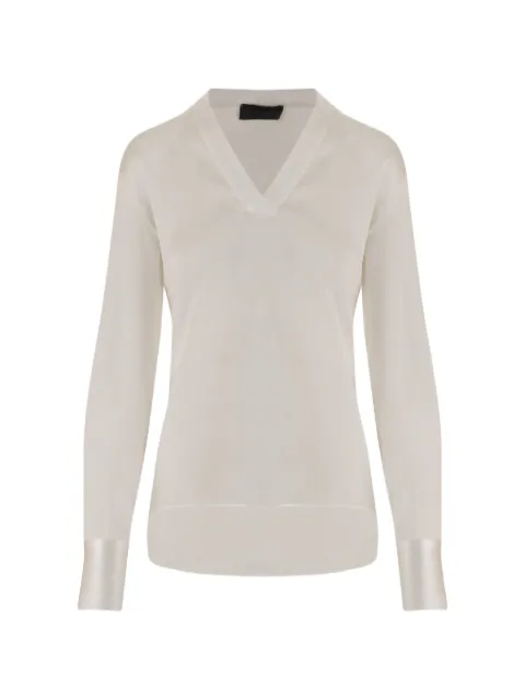 F.It V-neck silk shirt Neutrals 46362094901