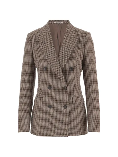 Tagliatore Parigi houndstooth-pattern blazer Brown JPARIGI10B340372