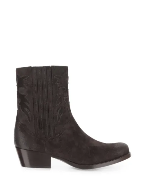 Sartore decorative-stitching suede ankle boots Grey SR4513PEPE