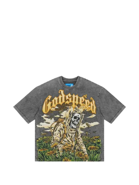GODSPEED Save the Bees II graphic-print washed-effect T-shirt Grey GS524