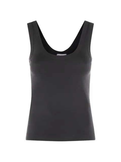 Brunello Cucinelli ribbed-knit tank top Grey M0TC8FX210C4224