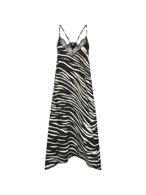Zadig&Voltaire zebra-print lace-trim dress Black WWDR02700