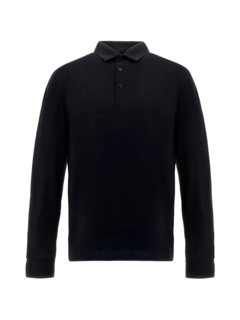 Herno Resort long-sleeve polo shirt Black JPL0013UR520688800