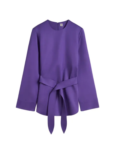 TOTEME belted long-sleeve tunic Purple 263WRT0763FB0671
