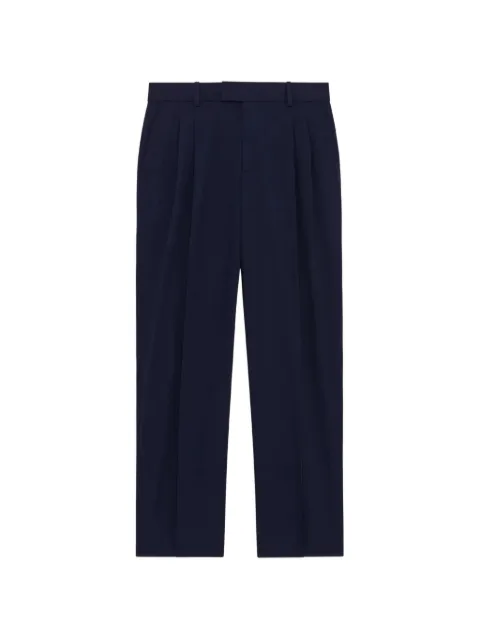 Drôle De Monsieur pleated straight-leg trousers Blue LBP165CO206
