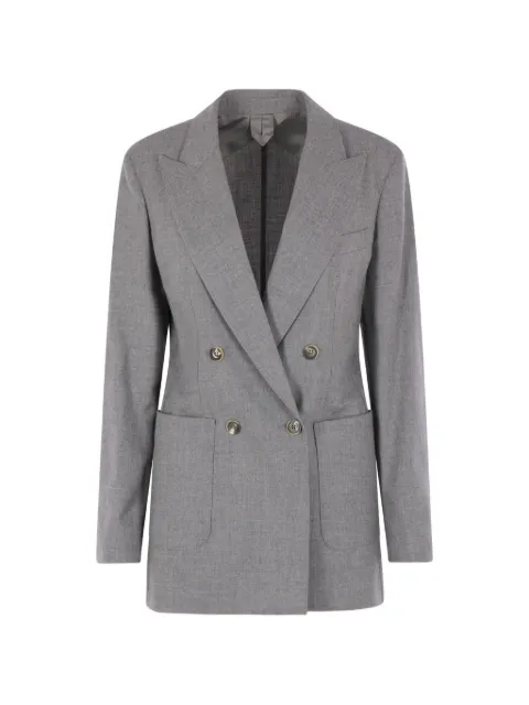 Max Mara double-breasted peak-lapels blazer Grey 2521046131
