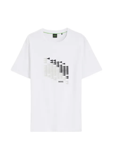 BOSS Network Flag graphic-print T-shirt White 50566853
