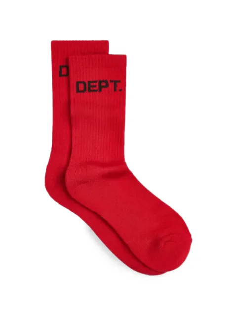 GALLERY DEPT. logo-print ribbed socks Red GD195