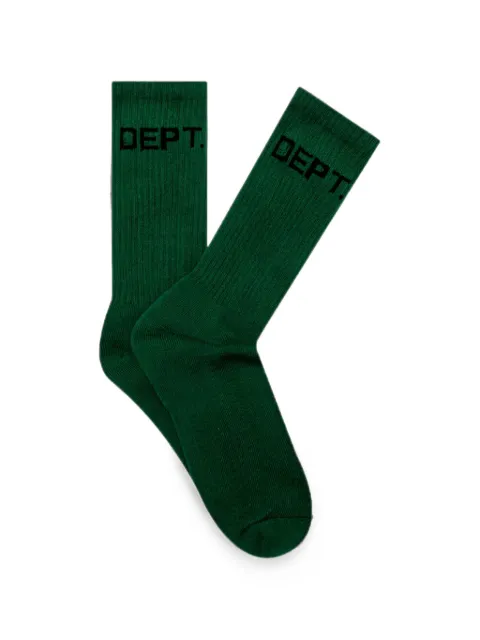 GALLERY DEPT. logo-print ribbed socks Green GD194
