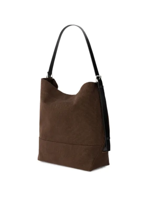 LEMAIRE dark brown cotton belted tote Brown BG0153LF1697