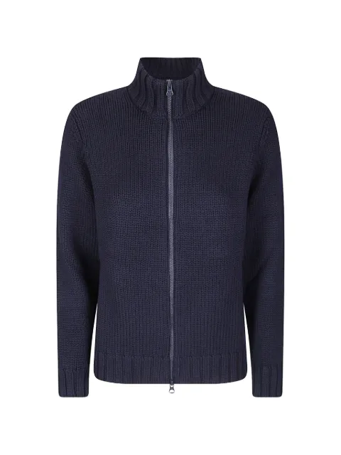 Labo Art Monte ribbed-knit zip-up cardigan Blue L972FC002006F26W
