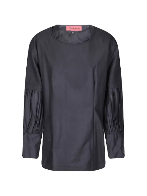 THELATEST Erin balloon-sleeve blouse Black TLW04024W0234ABTP
