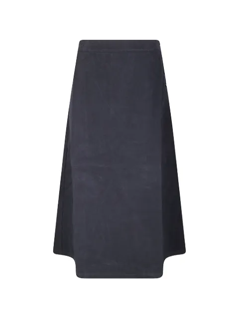 Labo Art Carta elastic-waistband midi skirt Black L972FG00103026W