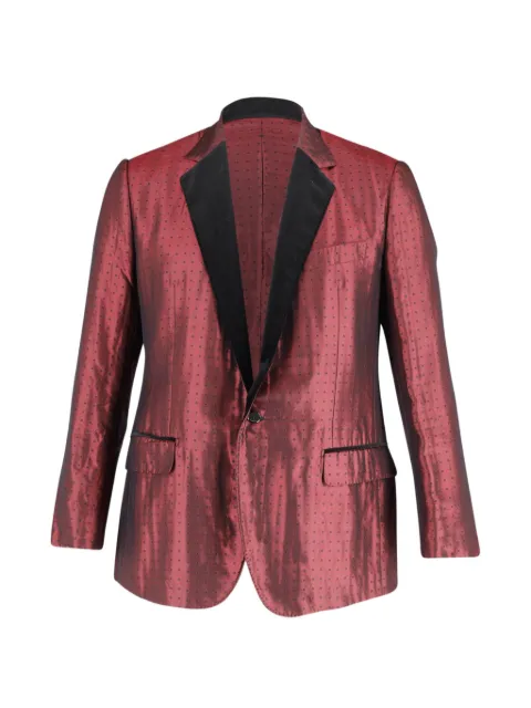 Dolce & Gabbana Pre-Owned polka-dot velvet-trimmed jacket Red MRPPUGBCL253061M
