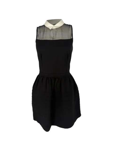 Maje Eponime collared mini dress Black RFCPUGBCL766037W