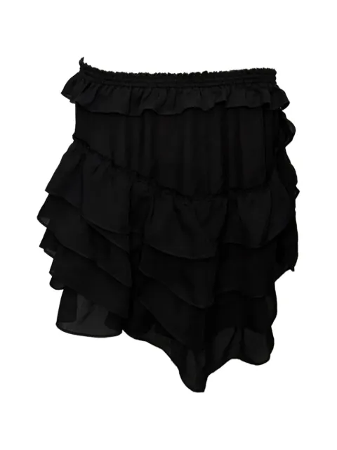 Isabel Marant Vintage ruffled silk skirt Black RFCPUGBCL757415W