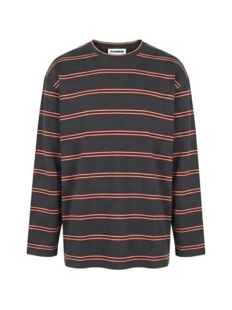 Jil Sander striped long-sleeve T-shirt Grey J22GC0264J20394