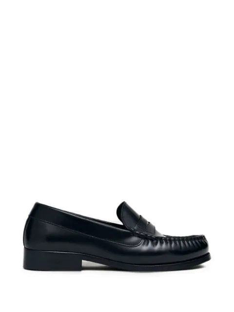 ALOHAS Rivet leather penny loafers Black S10011201