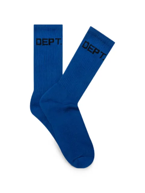 GALLERY DEPT. logo-print ribbed socks Blue GD193