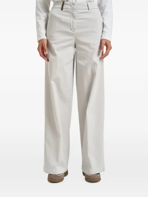 Peserico wide-leg high-waist trousers Neutrals A04541T302479270
