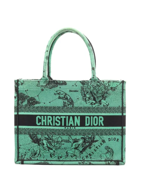 Christian Dior Pre-Owned 2000-2026 Medium Embroidered Canvas Book tote bag Green 5KOKJDAZJCRKRK8V