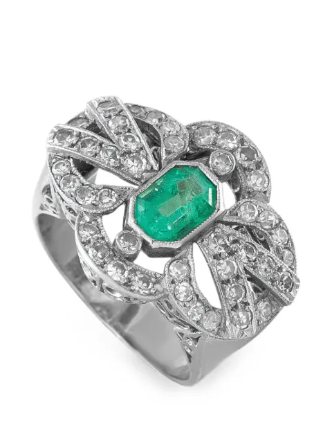 LB Exclusive emerald-cut diamond ring Silver MF04063026