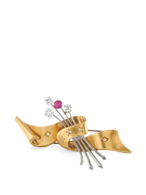 LB Exclusive scroll motiff brooch Gold MF18063026
