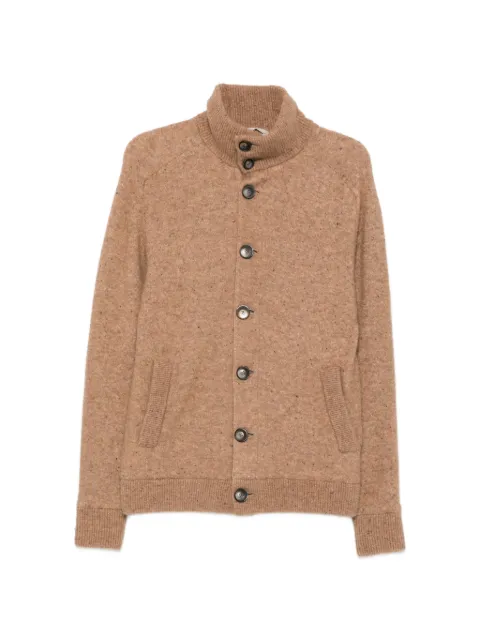 Herno button-fastening high-neck cardigan Brown MC00056UR70332