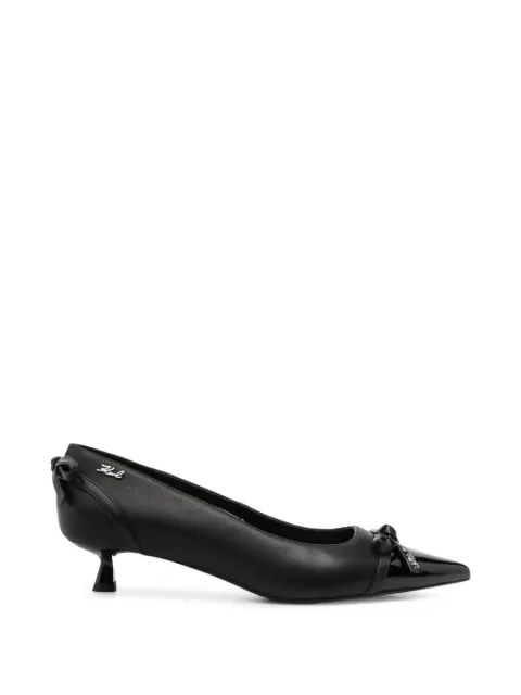Karl Lagerfeld Pasha bow-detail pointed-toe pumps Black KL30119A000
