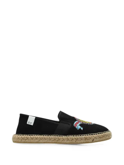 Kenzo tiger-embroidered espadrilles Black FG65ES052F68